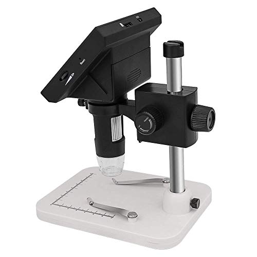 Digital Microscope 4.3" LED Screen Display 720P 10X-1000X Magnification Zoom Camera Video Recorder for Phone Repair Soldering Tool Jewelry Appraisal Biologic