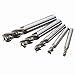 Yosoo 5Pcs HSS CNC Lathe Straight Shank 4 Flute End Mill Cutter Drill Bit Tool 4/6/8/10/12mm