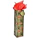 24 Christmas Wine Gift Bags with Handles Brown Kraft Paper Bulk for Holiday Bottle Wrapping Set
