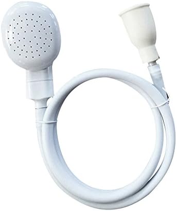 Sink Spray Hose Portable Shampoo Sprayer,Single Wide Tap Bath Sink Shower Head Spray Hose Push On Mixer Hairdresser Pet (47'', White)