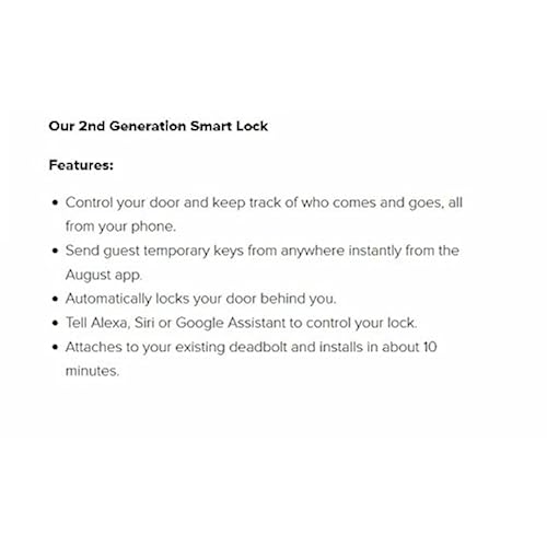 August Smart Lock 2nd Generation Silver, Works with Amazon Alexa Tools & Home Improvement, Hardware, Door Hardware & Locks