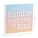Barnyard Designs Wooden Box Sign Motivational Desk Decor for Women Office, Bathroom Shelf Decoration, Inspirational Desk Decor (Humble Kind)