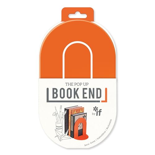 IF The Pop Up Book End, Folds Flat, Single Bookend, Mix & Match - Orange