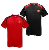 Manchester United Football Club Official Gift Mens Poly Training Kit T-Shirt