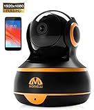 [2020] FullHD 1080p WiFi Home Security Camera Pan/Tilt/Zoom, Two-Way Audio - Smart App, Support Alexa - Wireless IP Indoor Surveillance - Night Vision, Dome Remote Baby Monitor, Pet, iOS, Android