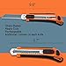 Utility Knife Heavy Duty Box Cutter| Craft 18mm Retractable and Auto Charge - Work Perfect in Everyday Use, TPR Handle, ABS Body and Anti Rust Blade Slot (3 Pack)