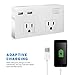 AMALEN ESW15 WiFi Smart Plug, Works with Google Home and Alexa, 15Amps, 1800W, ETL Listed, with Overheat Protection