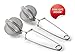 Toro Stainless Steel Tea Strainer Infuser with Handle (2 Pack) for Loose Leaf Tea, Extra Fine Mesh, Quick Snap, Easy Clean, Dishwasher Safe