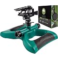 Lawn Sprinkler System - Water Garden Sprinkler Head - Outdoor Automatic Sprinklers for Lawn Irrigation System Kids - Oscillating Rotary High Impact Sprinkler System