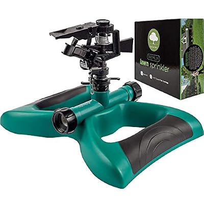 Lawn Sprinkler System - Water Garden Sprinkler Head - Outdoor Automatic Sprinklers for Lawn Irrigation System Kids - Oscillating Rotary High Impact Sprinkler System