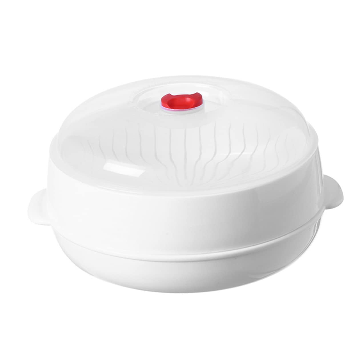 Artibetter Microwave Steamer Container with Lid Asian Cookware Microwave Containers Steamer Basket Heating Bao Bun Steamer White Household Cookware Dumplings Steamed Container Oven