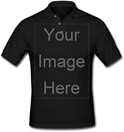 Customize Black Men's Shirt Design Personalized Image Or Text Print Polo Shirt