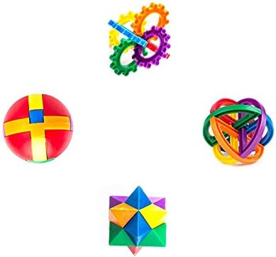 Blue Green Novelty Goody Bag Favors, 3D puzzle pieces Party Toys, Fun Puzzle Balls For Kids