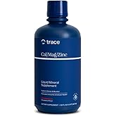 Trace Minerals Cal/Mag/Zinc - Liquid Mineral Supplement for Natural Body Health - Bone, Muscle & Cellular Health - Supports Immunity & Energy - Gluten-Free - 30Fl Oz (32 Servings) - Natural Strawberry