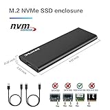 DMLIANKE M.2 NVME SSD Enclosure M.2 to USB 3.1 Gen 2 NVME M.2 Case for NVME SSD(Black)