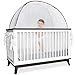 Crib Tent by Pro Baby Safety - Crib Topper Net with Viewing Window – See Through Soft Silky Mesh - Zippered Safety Top for Mosquito Bites and Falling Protection for Infant