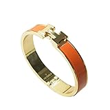 2015 Summer Popular Stylish Stainless Steel Anti-allergic H-shaped Buckle Bracelet Bangle -Gold+Orange