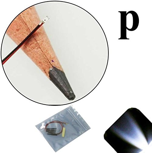 Lighthouse LEDs 12v 0402 Pico SMD Wide Angle Pre-Wired Cool/Clear White LED - Ultra Bright (10v, 11v, 12v, 13v, 14v, 15v, 16v, 17v, 18v) (Pack of 100)