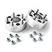 1.5 inch Hubcentric Wheel Spacers No Lip - 5x4.75 to 5x4.75, 70.5mm Bore, 12x1.5 Studs Nuts - Compatible with Chevy Blazer Camaro Corvette S10 GMC S15 Jimmy Pontiac Trans Am - Silver Adapters 2pcs