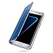AICase Galaxy S7 Edge Case, Luxury Translucent View Window Sleep/Wake Up Function Cover Mirror Screen Flip Electroplate Plating Stand Full Body Protective Case for Samsung Galaxy S7 Edge (Blue)