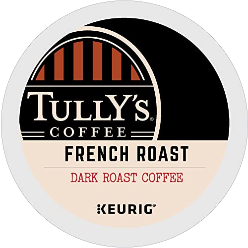 TULLY’S COFFEE FRENCH ROAST, KEURIG SINGLE SERVE K-CUP PODS, DARK ROAST COFFEE, 60 COUNT, (PACK OF 10)