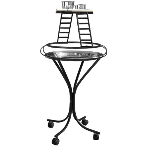Parrot Bird Metal PLAYSTAND PP B 73 playpen Toy cage Cages Toys Gym African Grey Conure (Black)
