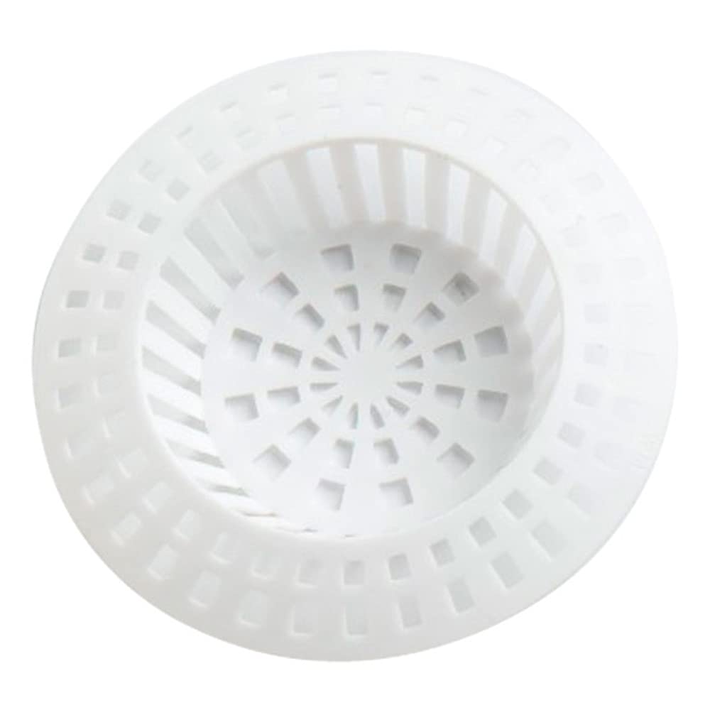 Merriway BH02569 (2 Pcs) Small Plastic Sink Strainer, White 60mm (2.3/8 inch) Diameter - Pack of 2 Pieces