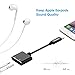 iPhone Headphone Adapter, Dual Lightning Adapter & Splitter, 2 in 1 Aux Headphone Jack Audio & Charge Cable Adapter, 3.5mm Lightning Adapter for iPhone7/7Plus/8/8Plus/X, Support iOS 11 (Black)