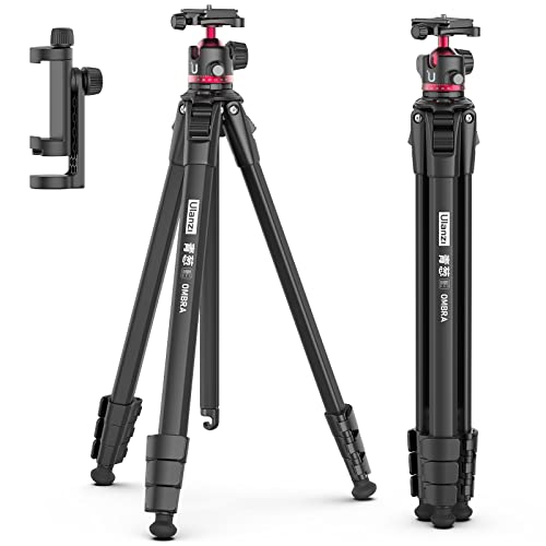 Ulanzi MT-55 Ombra Photography Travel Tripod for Mirrorless DSLR Smartphone | Aluminum Alloy | Arca Swiss Plate Ball Head | Phone Mount | 1.1kg - 158cm