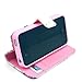 iphone 4 Case,iphone 4S Case, Welity Cute Fashion Pink Flowers Graphic Magnetic Snap Wallet Flip PU Leather With Stand Cover Case for Apple iPhone 4/4S/4G and one gift
