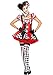 Leg Avenue womens Harlequin Clown Costume, Black/Red, Medium US