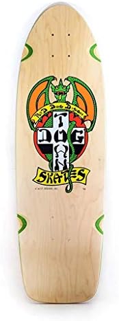Dogtown Old School Skateboard Deck Og Classic Red Dog Natural/Green 9" x 30"