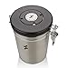 SparkPod Airtight Coffee Container w/Grounds Scoop (Large) Stainless Steel Canister w/ CO2 Valve | Kitchen Accessory for Flour, Sugar, Condiments | Ecofriendly