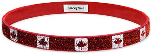 Sparkly Soul Canada Wide Headbands, Red Sparkle