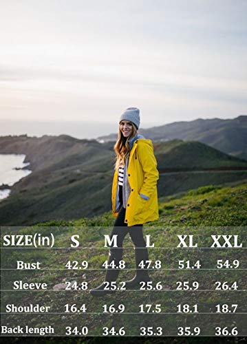 RAGEMALL Women's Raincoats Windbreaker 