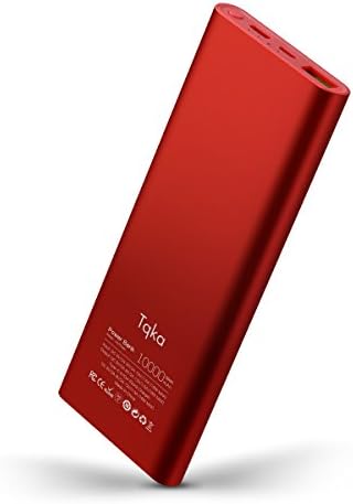 Tqka 10000mah Portable Charger Quick Charge 3.0, One of the Most Slimmest Power Banks, Input & Output Type C External Battery for Samsung, iPhone,iPad and More