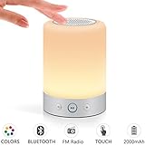 Marrado Lamp Speaker - Bedside Lamp with Bluetooth Speak, Sensitive Touch Sensor, Multi-Color Changing Table LED Lamp, Bedrooms Smart Portable Wireless Night Light
