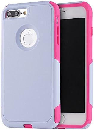 iPhone 8Plus &amp; 7Plus case,Chanroy Heavy Duty Dual Layer Slim-fit Ultra-thin Cover for iPhone 8Plus &amp; 7Plus 5.5 inch(White on Pink)