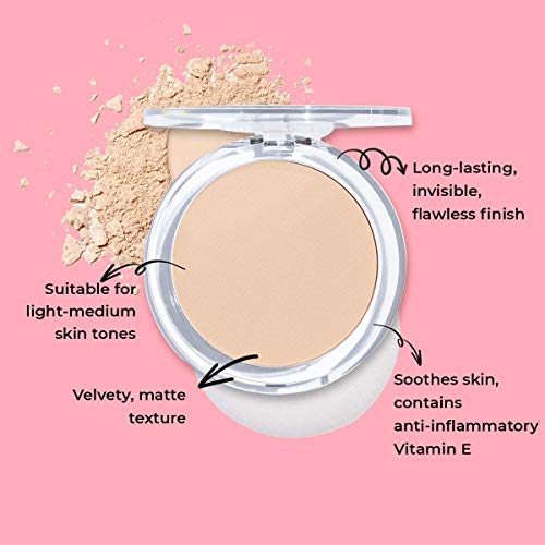 MCoBeauty Invisible Matte Pressed Powder | Setting and Finishing Face Powder | Translucent