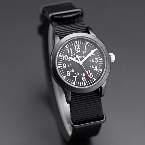 INFANTRY Mens Army Military Field Analog Watch Nylon Quartz Wrist