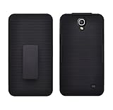 Samsung Galaxy Mega 2 Case, Black Belt Clip Holster Armor Protective Case, Defender Cover (Black) (SHELL HOLSTER COMBO) (BLACK HOLSTER SHELL COMBO)