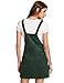 ROMWE Women's Straps A-line Corduroy Pinafore Bib Pocket Overall Dress Green L