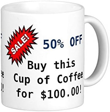 Coffee Sale on Black White Coffee Mug 11 Oz