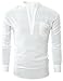 Ohoo Mens Slim Fit Ultra Light Cotton Linen Blend Long Sleeve Popover Work Shirt