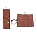 SOSATCHEL PU Leather Rollup Pen Bag Pencil Case Storage Pouch Organizer, Brown