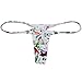 OROCOJUCO 6-Pack Men's Mini Bikini T-Back Underwear Slim Cut Pouch Swim G-String Minimal Coverage Tangas Hipster String Thong XCTXSH Large