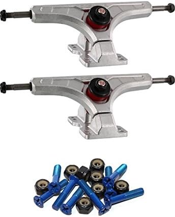 Arsenal Trucks Cast 44 Degree 165mm Skateboard Reverse Kingpin Trucks with 1" Dark Blue Mounting Hardware