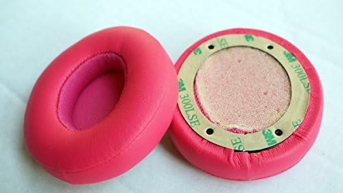 Memory Foam Ear Pads - Protein Leather Replacement Parts Ear Cushion Cover Earpads Ear Cups for Beats Solo 2.0 Wired/Solo 3.0 Wired headphone(1 pair) (pink)