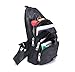 JOLLYCHIC Camouflage Crossbody Chest Sling Bag Travel Backpack with USB Charger Port (Black)