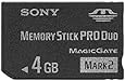 SONY 著作権保護機能搭載IC記録メディア&ldquo;メモリースティック PRO デュオ" 4GB MS-MT4G 2T
